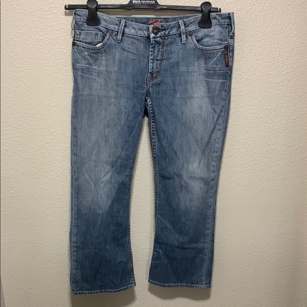 Silver Jeans Blue Cropped Ankle Denim